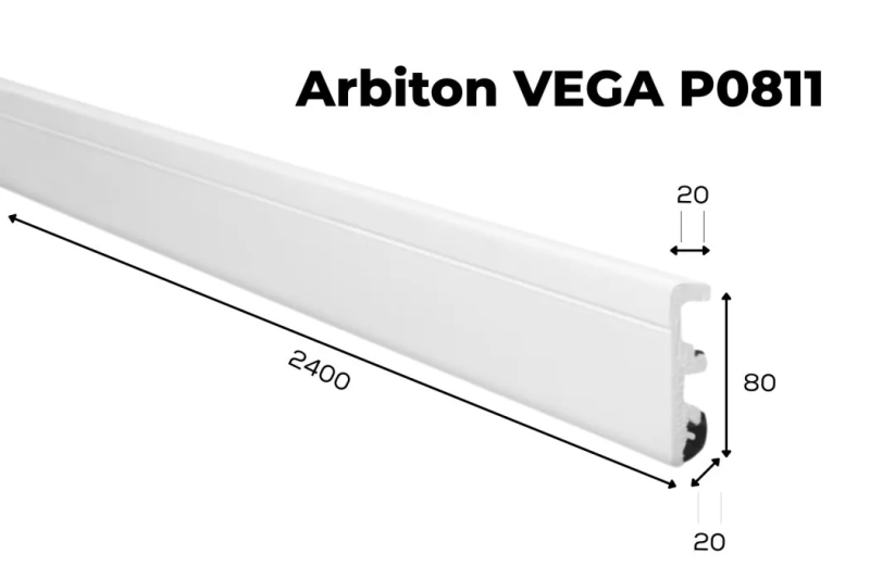 картинка Arbiton Цветной напольный плинтус Arbiton Vega P0811, Белый под покраску, 2400 * 80 * 20 мм ( ) магазин Симфония Пола - официальный дилер Arbiton в России картинка Arbiton Цветной напольный плинтус Arbiton Vega P0811, Белый под покраску, 2400 * 80 * 20 мм ( ) магазин Симфония Пола - официальный дилер Arbiton в России