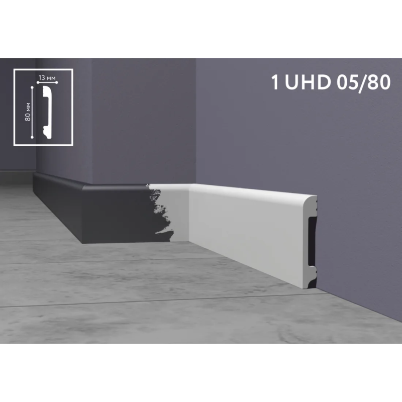 картинка Солид Цветной напольный плинтус Солид Solid UHD 05/80, Белый под покраску, 2400 * 80 * 13 мм ( ) магазин Симфония Пола - официальный дилер Солид в России картинка Солид Цветной напольный плинтус Солид Solid UHD 05/80, Белый под покраску, 2400 * 80 * 13 мм ( ) магазин Симфония Пола - официальный дилер Солид в России